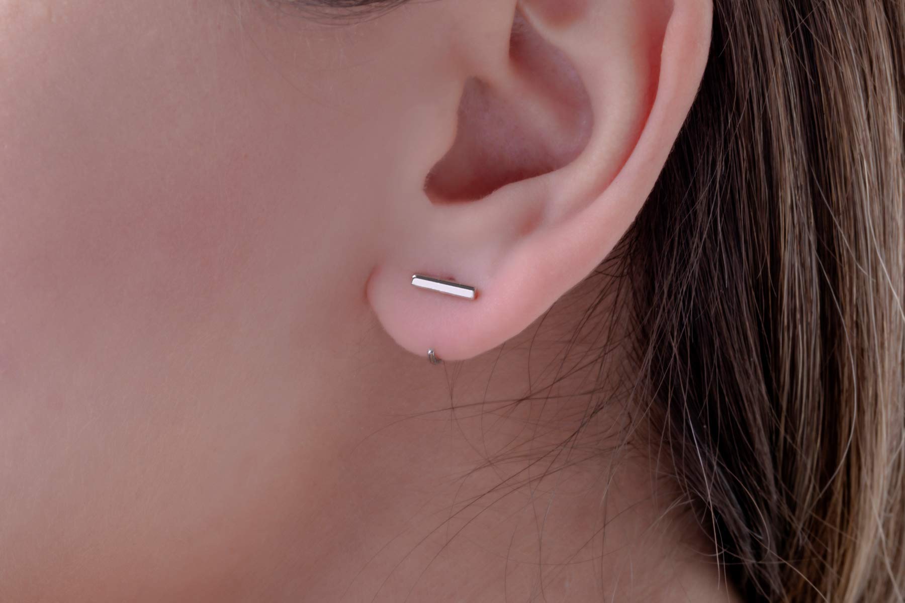 Unique Open Hoop Earrings for Women | Solid Gold 9K, 14K & 18K Bar Earrings | Handmade Gold Hoop Earrings | Best Friend Gift for Her | Perfect for Everyday Wear, Date Nights & Special Occasions