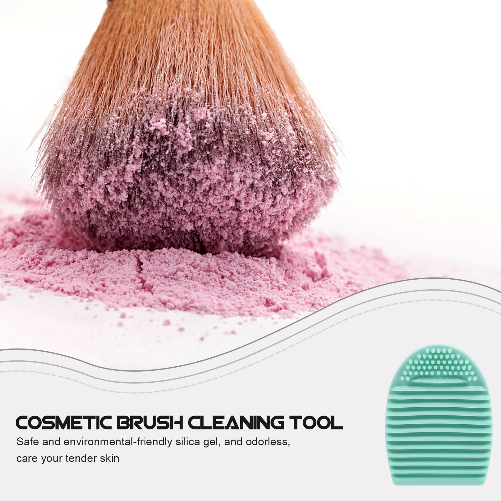 Beaupretty Silicone Makeup Brush Cleaner Mat - Cosmetic Cleaning Pad & Scrubber Board for Makeup Brushes, Sponges & Beauty Tools (Green) | Perfect for Home & Professional Salon Use