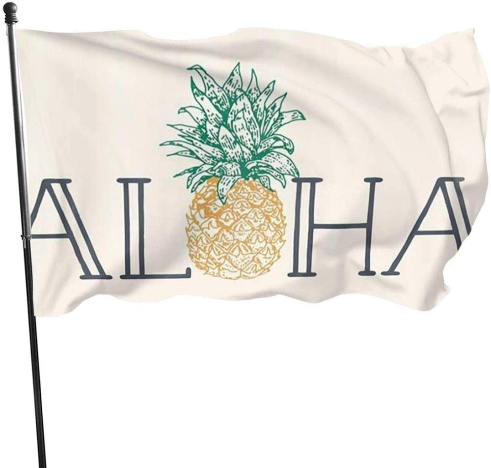 HYZDR Aloha Pineapple Garden Flag - 3x5 Feet Weatherproof Outdoor Decoration, Durable Polyester for Year-Round Use - Perfect for Patio, Yard, Front Porch & Seasonal Home Decor