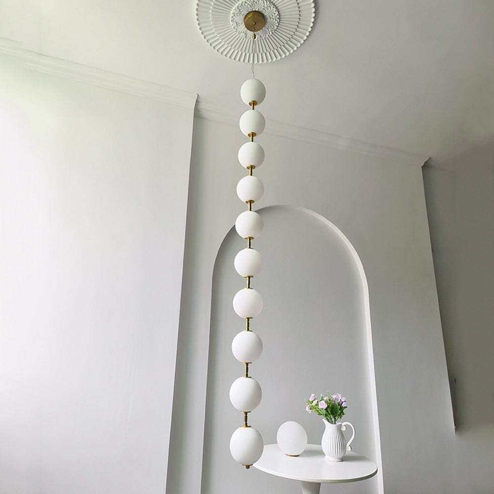 Modern White PVC Ball Pendant Lamp - Elegant LED Chandelier for Restaurant, Dining Room & Kitchen Lighting | Perfect for Hallways, Bars and Contemporary Spaces