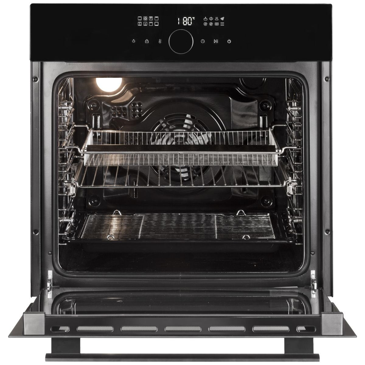 Artusi 60cm Built-In Electric Air Fryer Oven with 11 Cooking Functions - Black (CAO611B) for Healthy Frying, Baking & Roasting in Modern Kitchens