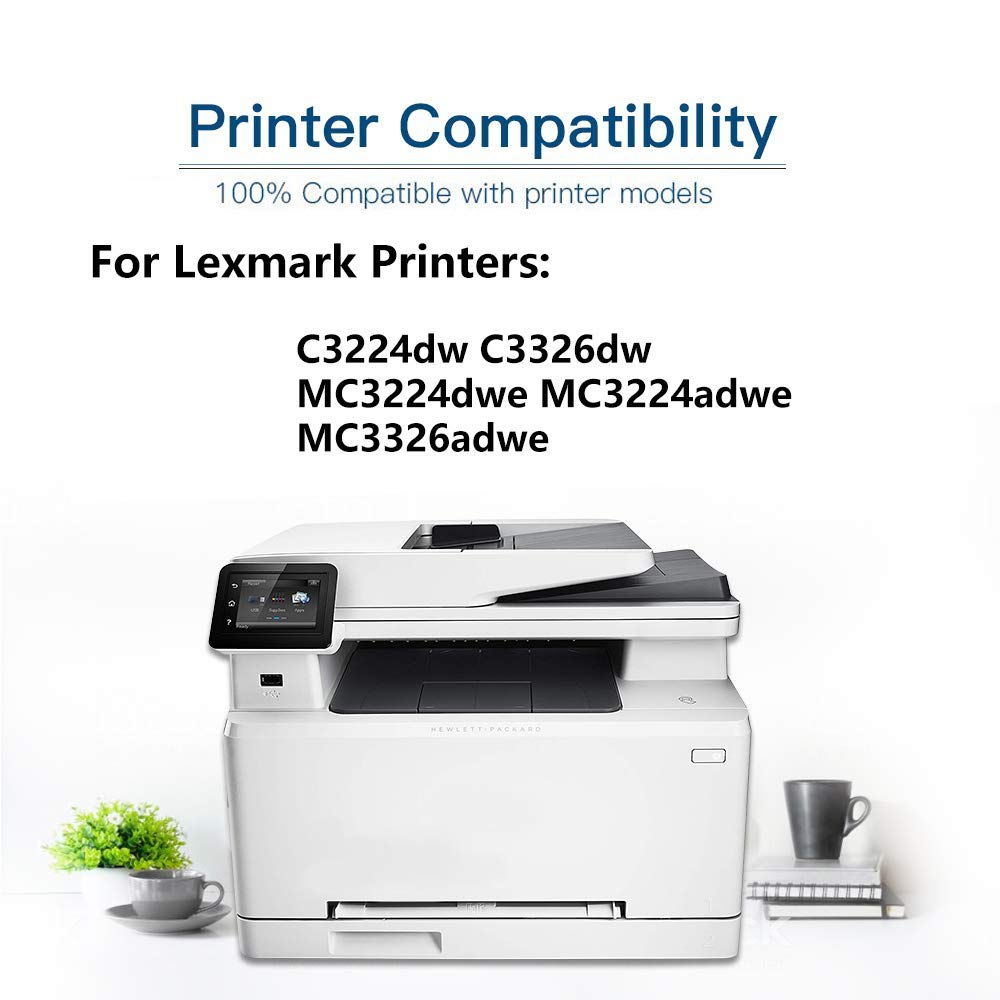High Capacity Cyan Laser Toner Cartridge Replacement for Lexmark C3224dw C3326dw MC3224dwe & C3210C0 Printers - 1-Pack - Perfect for Office & Home Printing Needs