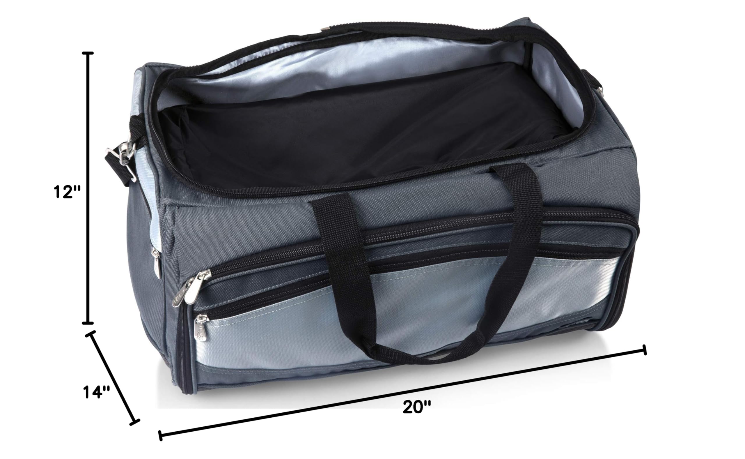 ONIVA - Picnic Time Brand Buccaneer Portable Charcoal Grill & Cooler Tote Combo (Black with Gray Accents) - Perfect for Camping, Beach Outings, and Backyard BBQs