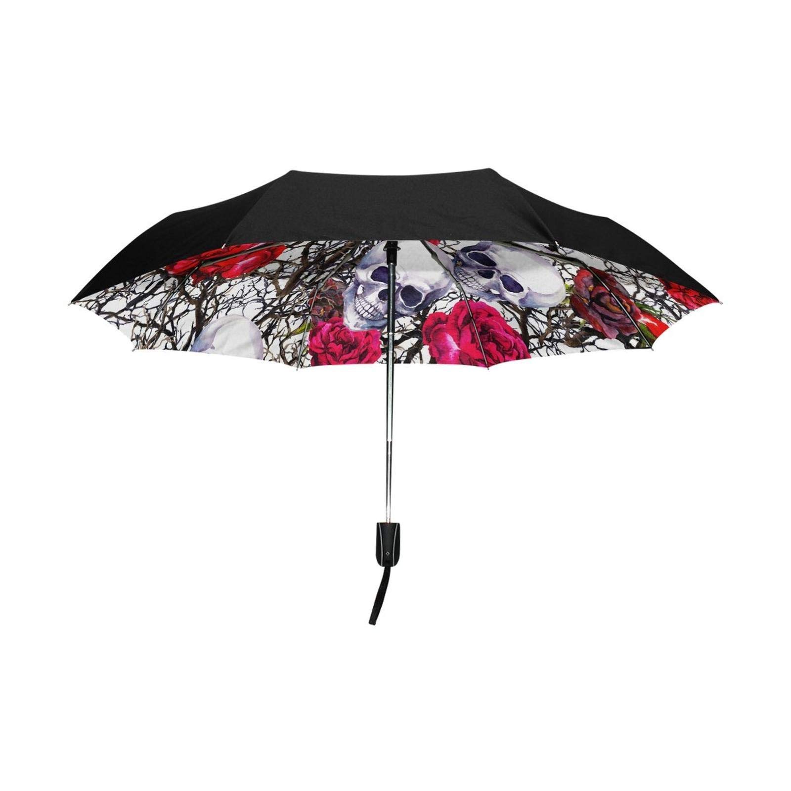 Compact Travel Umbrella - Windproof Folding Umbrella with Auto Open/Close & UV Protection for Rain & Sun - Perfect for Commuting, Travel & Outdoor Activities
