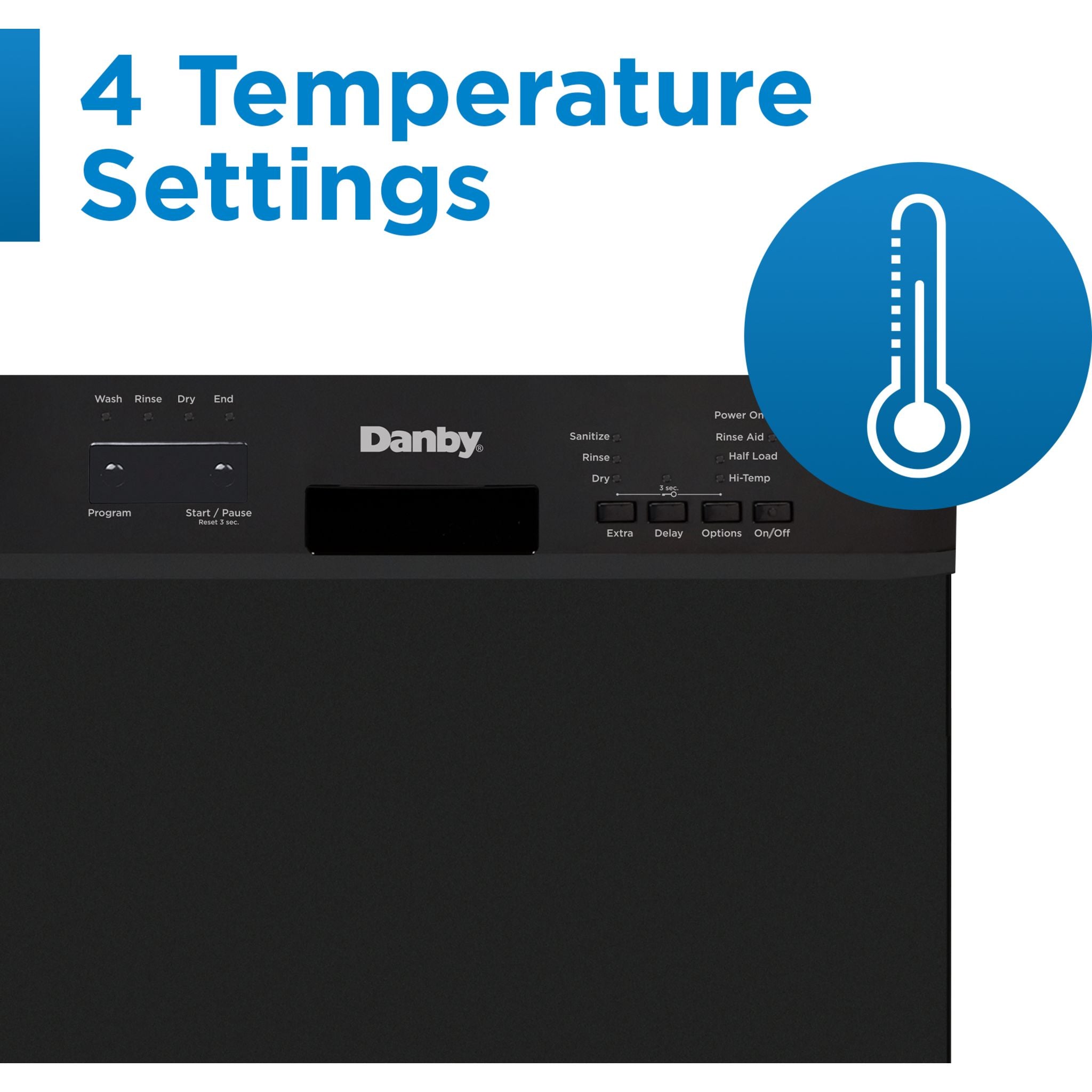 Danby DDW18D1EB 18-Inch Built-In Dishwasher in Black - Compact & Energy Efficient for Small Kitchens, Apartments, and RVs