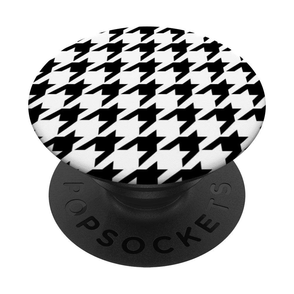 Houndstooth PopSockets PopGrip - Interchangeable Phone Grip for iPhone, Samsung & Tablets | Secure Hold for Texting, Gaming & Taking Photos