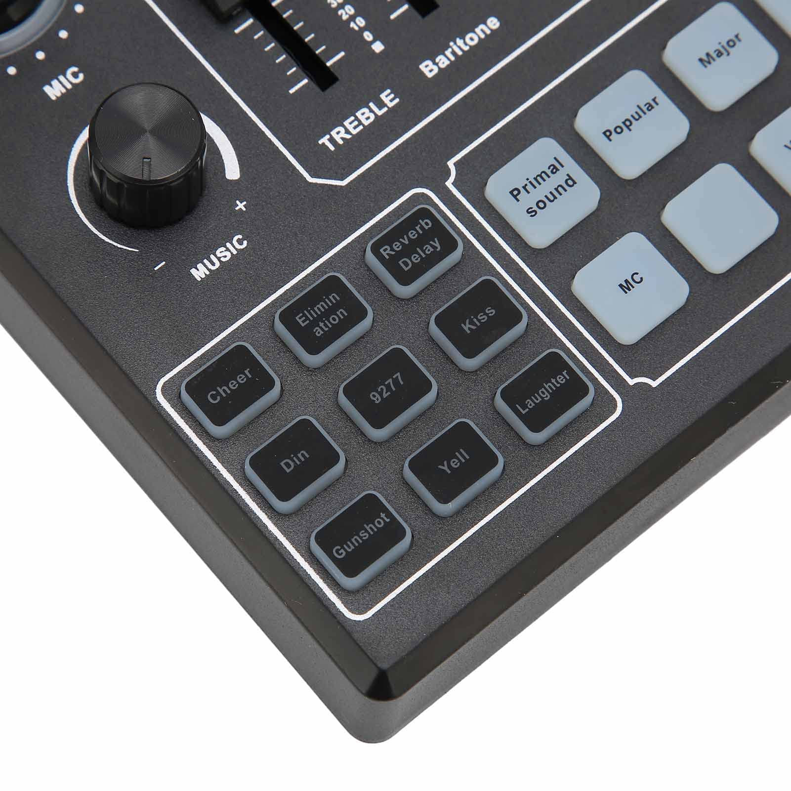 Yctze V9 Sound Card Mixer - Professional Stereo Audio Interface for Gaming, Live Streaming, PC, PS4 & Mobile Broadcasting | Ideal for Twitch, YouTube & Podcasting