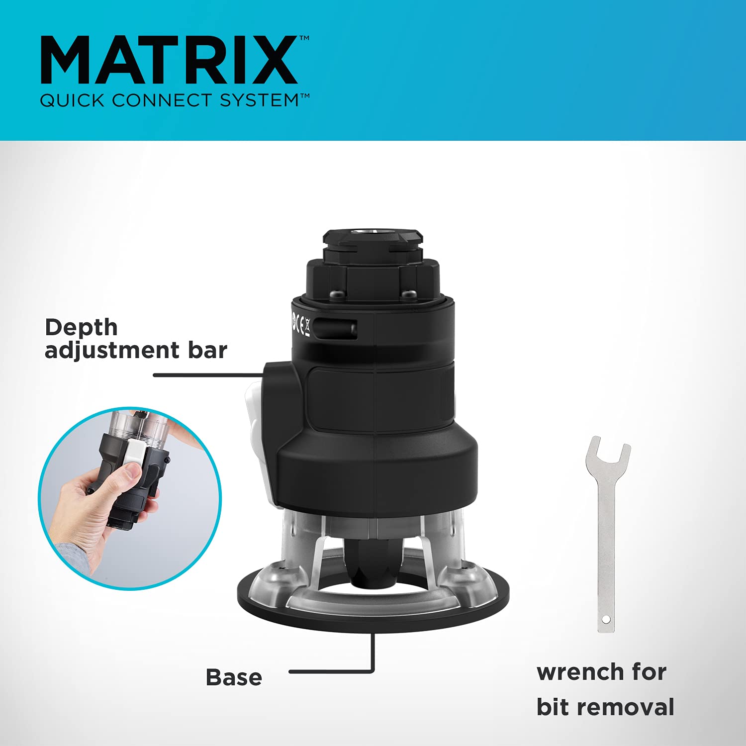 BLACK+DECKER 20V MAX Cordless Drill Driver with Router Attachment - Matrix System (BDCDMT120C & BDCMTR) | Power Tool Kit for DIY Home Improvement, Woodworking & Construction Projects