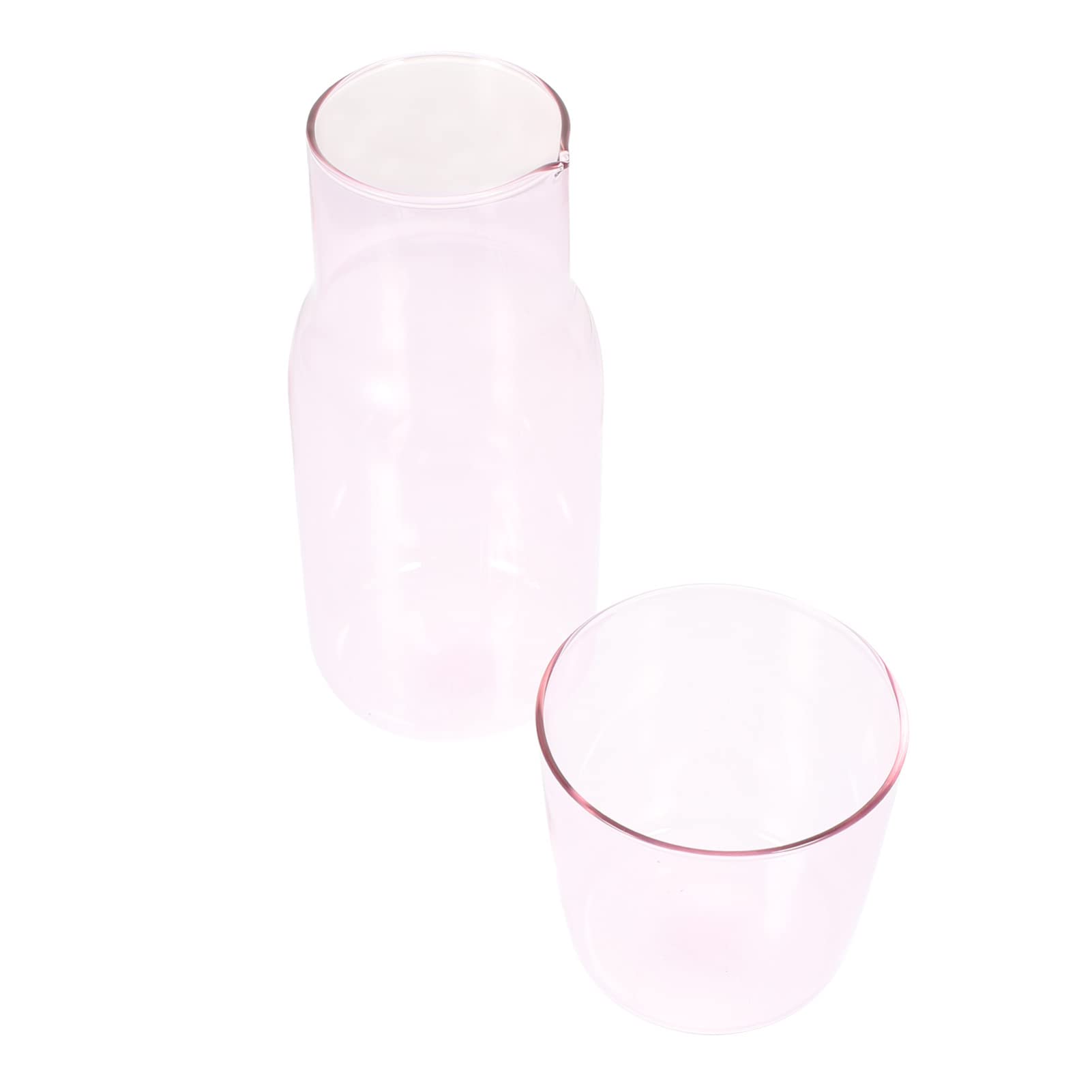 Premium Glass Water Carafe Set - 32oz Clear Pitcher for Juice, Iced Tea, Coffee & Cocktails | BPA-Free Drinking Kettle with 4 Matching Cups | Perfect for Bedside, Office, Parties & Home Entertaining