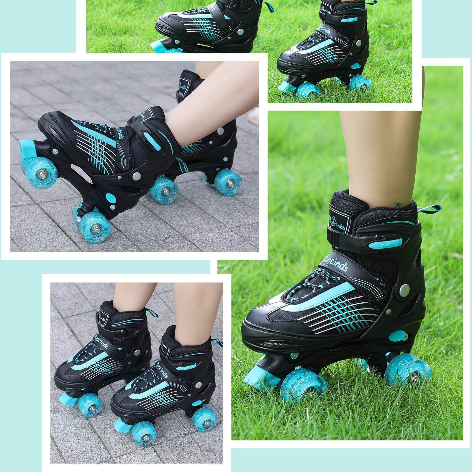 Adjustable Kids Roller Skates for Boys & Girls | Light-Up Wheels Beginner Rollerblades for Toddlers | Perfect for Birthday Gifts, Outdoor Play & Learning to Skate
