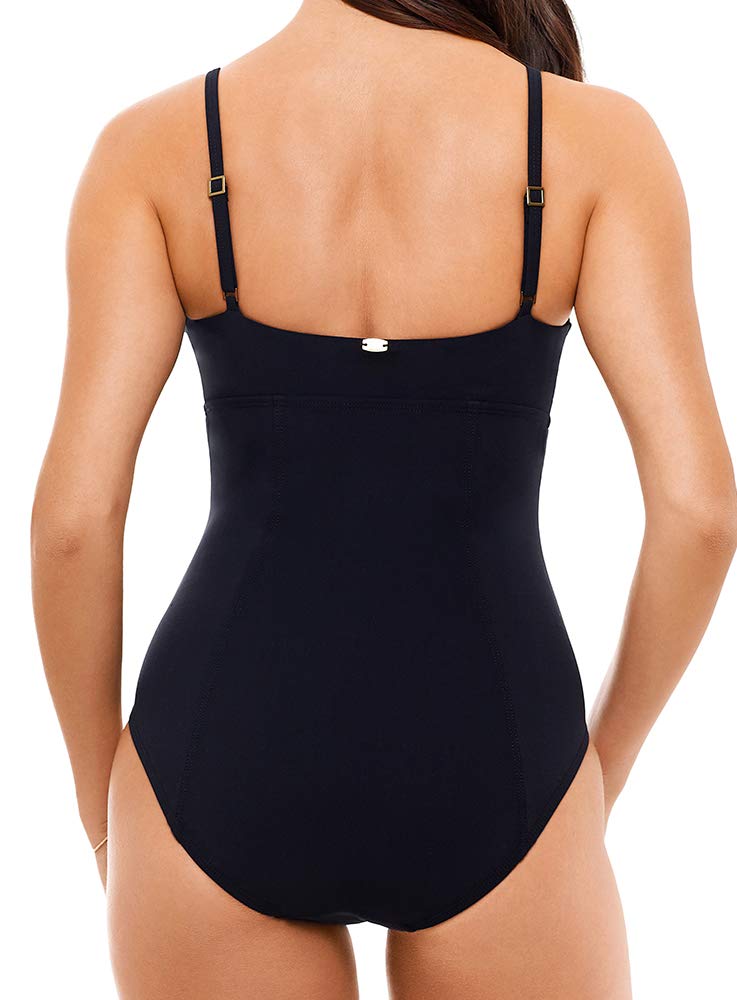 Miraclesuit Women's Bandeau One Piece Swimsuit - Tummy Control & Slimming Bathing Suit for Women | Perfect for Beach Vacations, Pool Parties & Summer Getaways