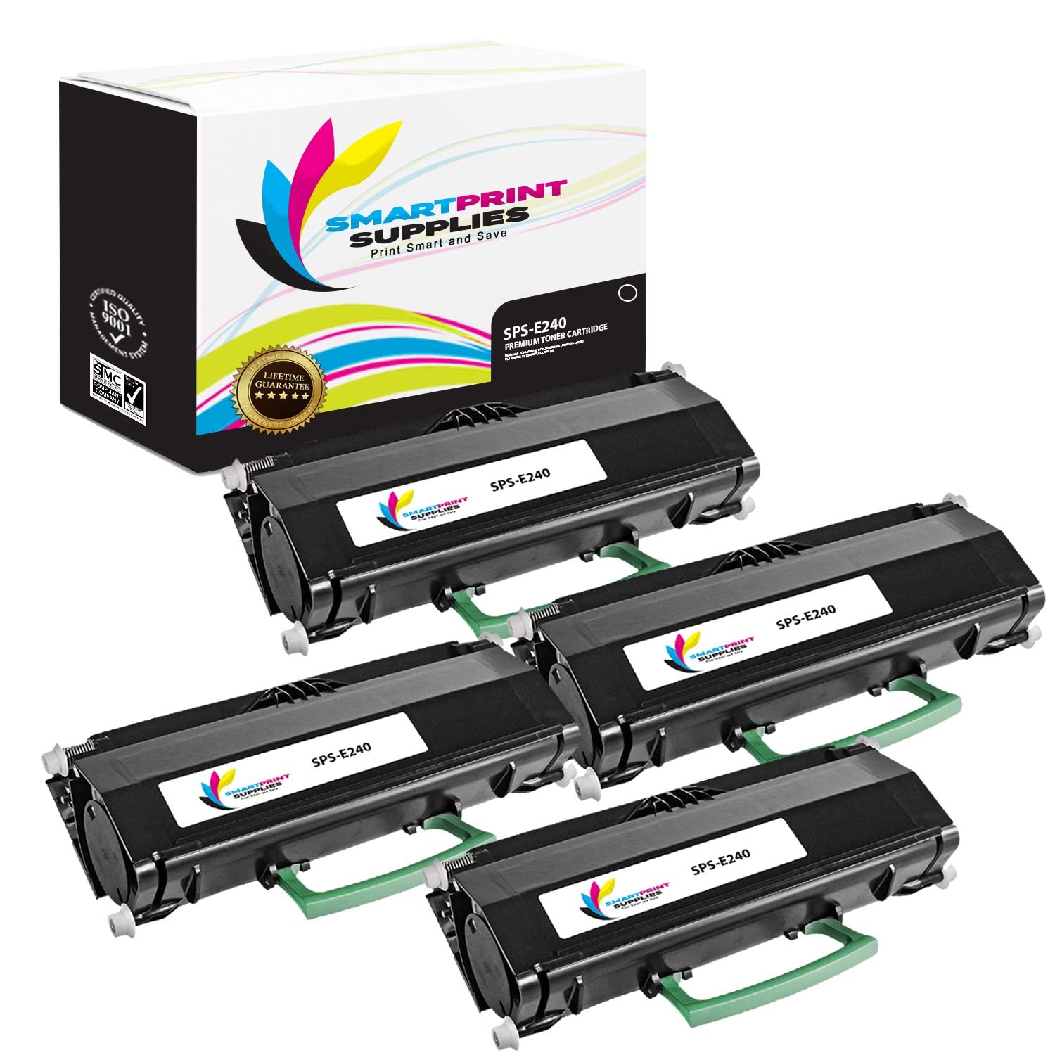 High-Yield 24015SA Black Toner Cartridge Replacement for Lexmark E230 E232 E234 E238 E240 E330 E332 E340 E342 X340 X342 Printers (4-Pack, 2,500 Pages Each) - Perfect for Home & Office Printing Needs