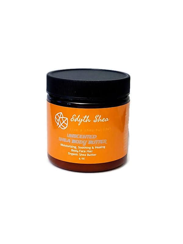 4oz Pure Unscented Shea Butter - Natural Vegan Body Moisturizer for Dry Skin Care | Deep Hydration for Face, Hands & Body | Perfect for Winter Skincare & Sensitive Skin Types