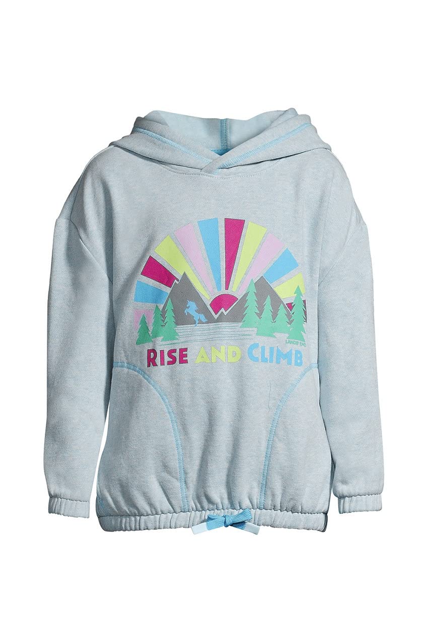 Lands' End Girls' Long Sleeve Active Hoodie - Soft Fleece Pullover for School, Sports & Outdoor Play - Kids Athletic Jacket for Running, Hiking & Cold Weather