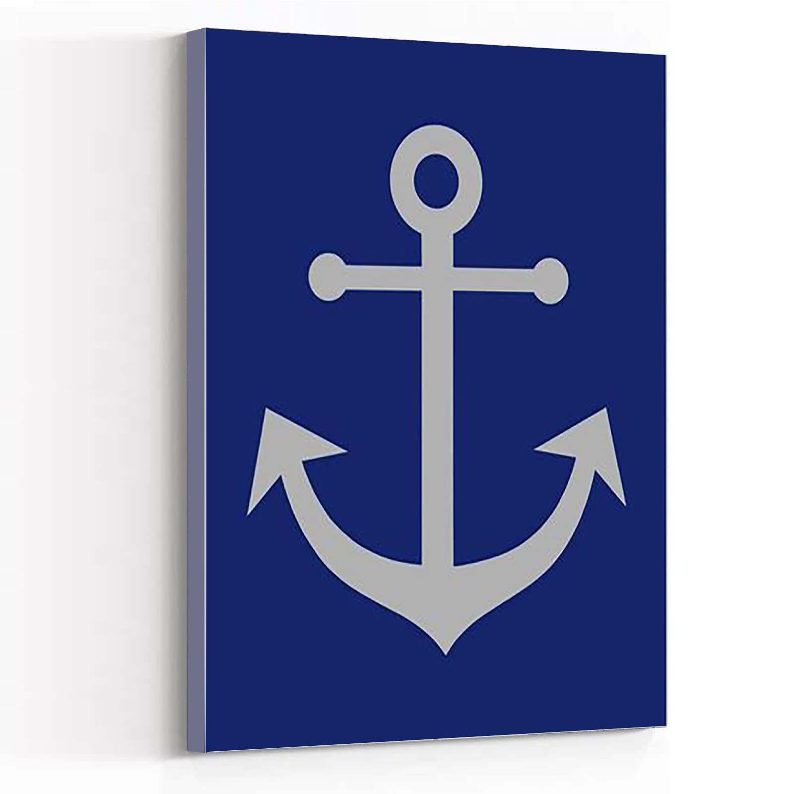 Nautical Nursery Wall Art - Anchor & Whale Print for Baby Room Decor