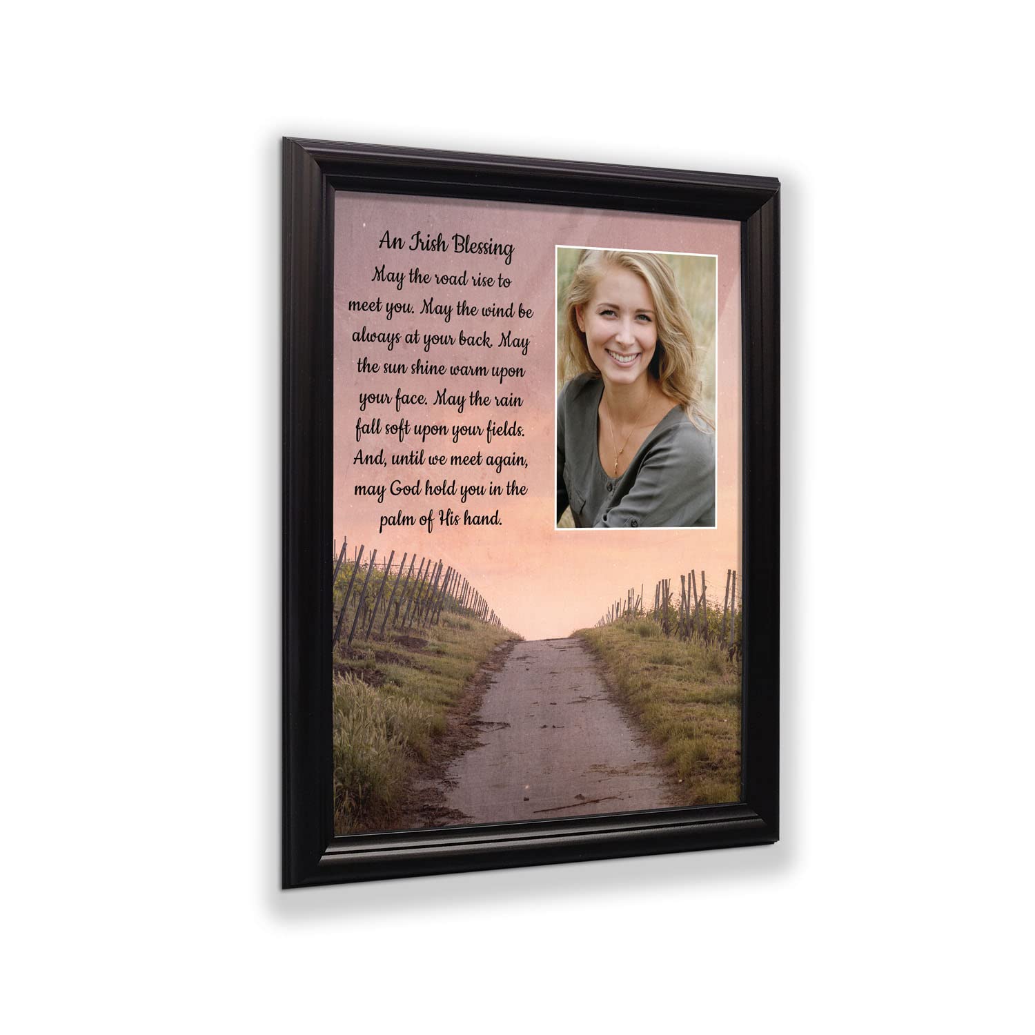 Celtic Irish Blessing Wall Decor - 'May the Road Rise Up to Meet You' Wooden Sign, Inspirational Home Decor for Housewarming Gifts, Irish-Themed Presents for Women, Perfect for Living Room, Bedroom or Entryway Decor