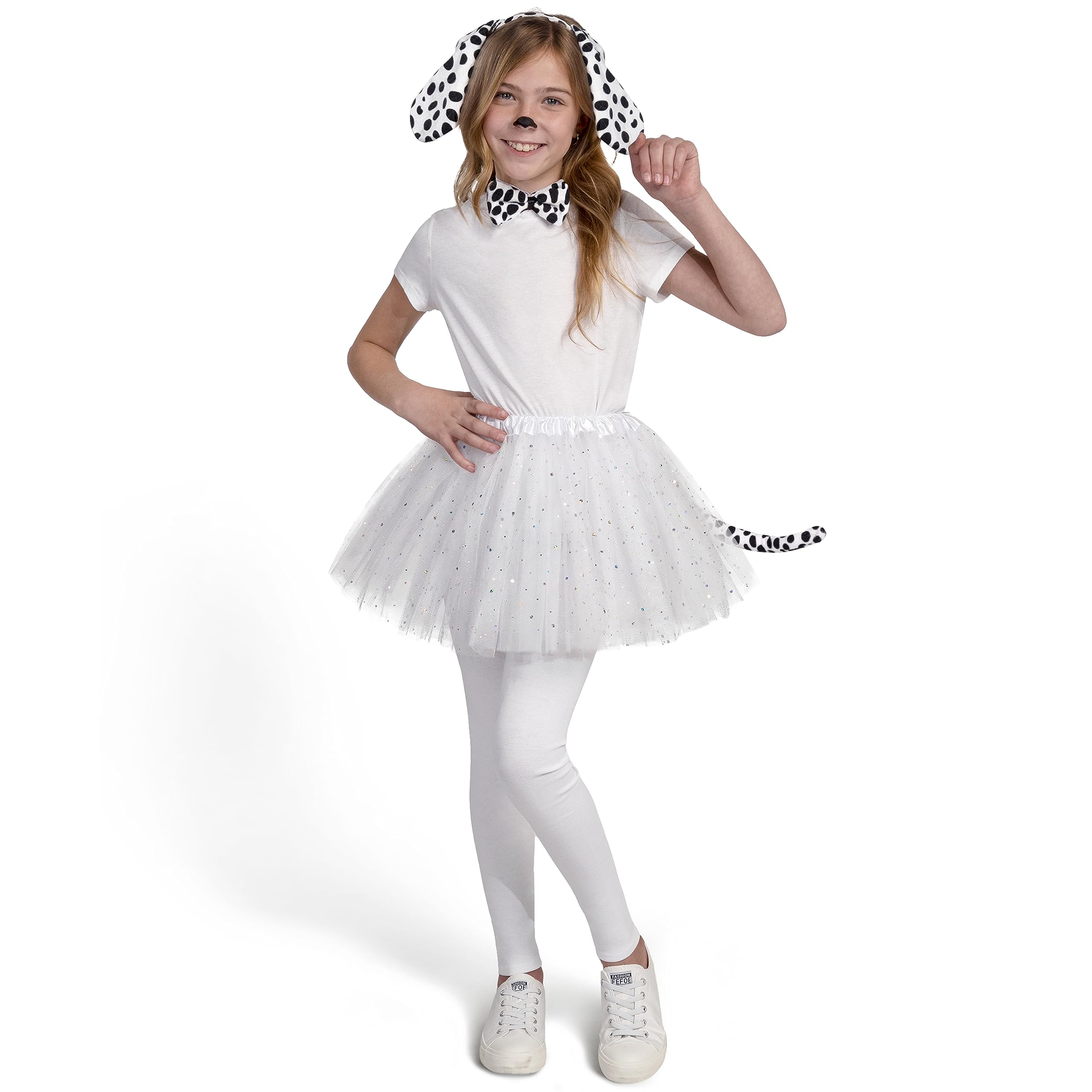 Spooktacular Creations Pink Pig & Dalmatian Costume Accessories Set - Animal Halloween Dress Up Kit for Kids & Adults - Perfect for Halloween Parties, Cosplay Events, and Themed Costume Contests