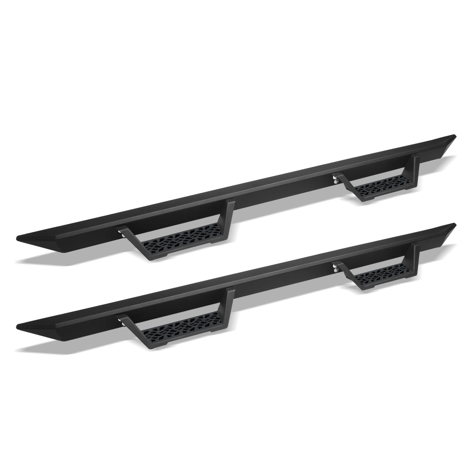 733469494423 Compatible Matte Black Running Boards for 2007-2018 Chevy Silverado & GMC Sierra / 2019 LD Limited Double Cab - Heavy Duty Drop Step Side Nerf Bars - Perfect for Off-Roading, Truck Accessories & Enhanced Vehicle Entry/Exit