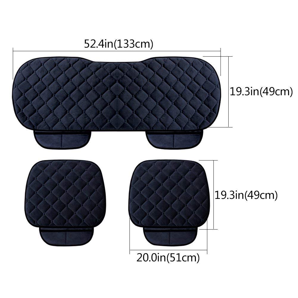 HCMAX Soft Car Seat Cover Cushion Pad Mat Protector - Universal Fit for Sedan, Hatchback, SUV - 2 Pack Front Seat Covers - Comfort & Protection for Long Drives, Commuting & Road Trips