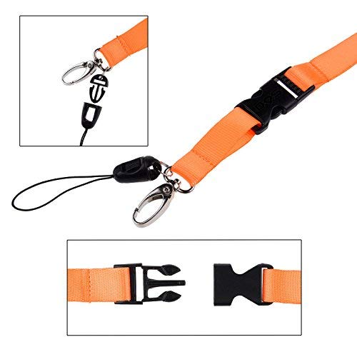 5 Pack Detachable Lanyards for ID Badges & Keys - Quick Release