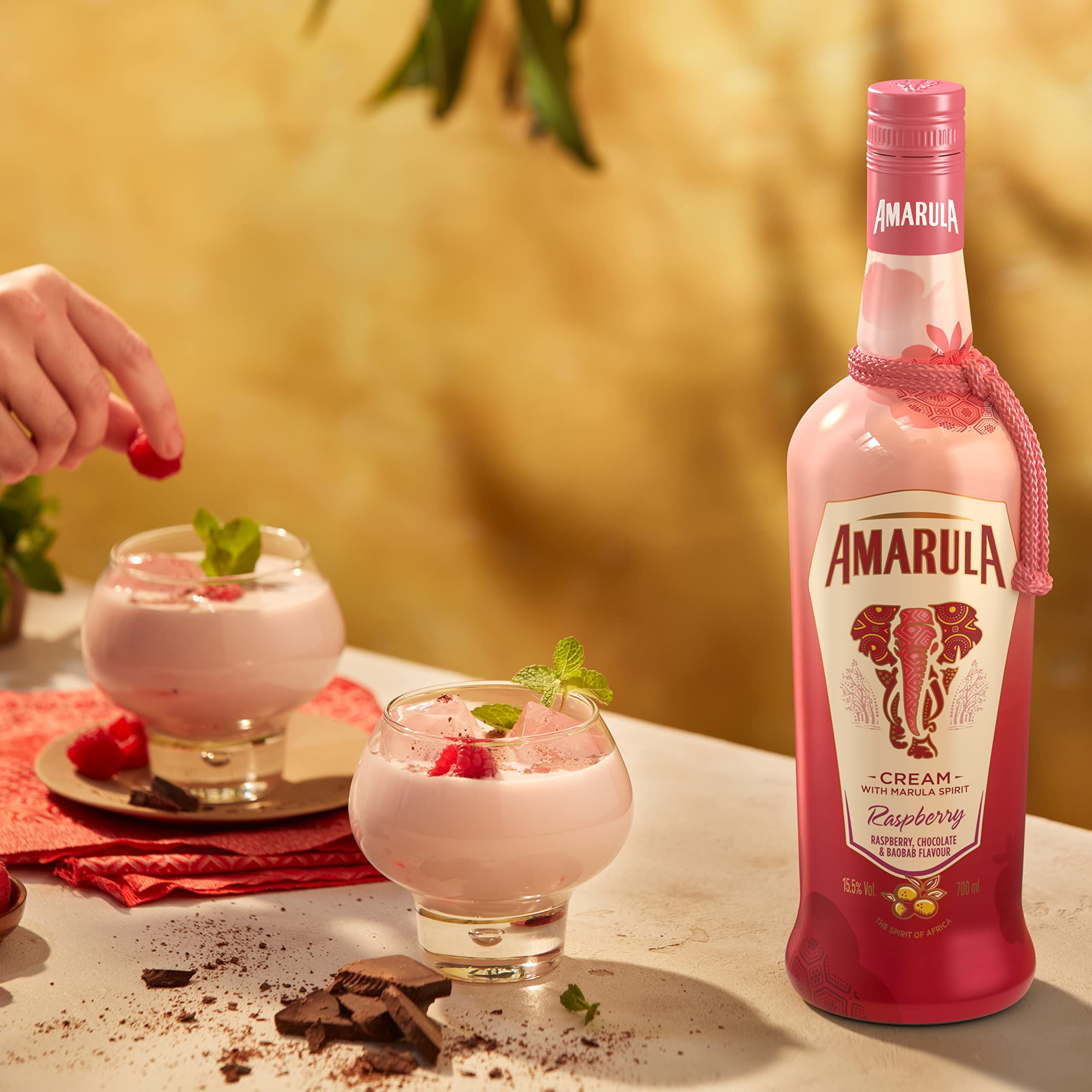 Amarula Raspberry Chocolate - Delicious South African Liqueur Chocolate for Gifts, Desserts & Wine Pairing