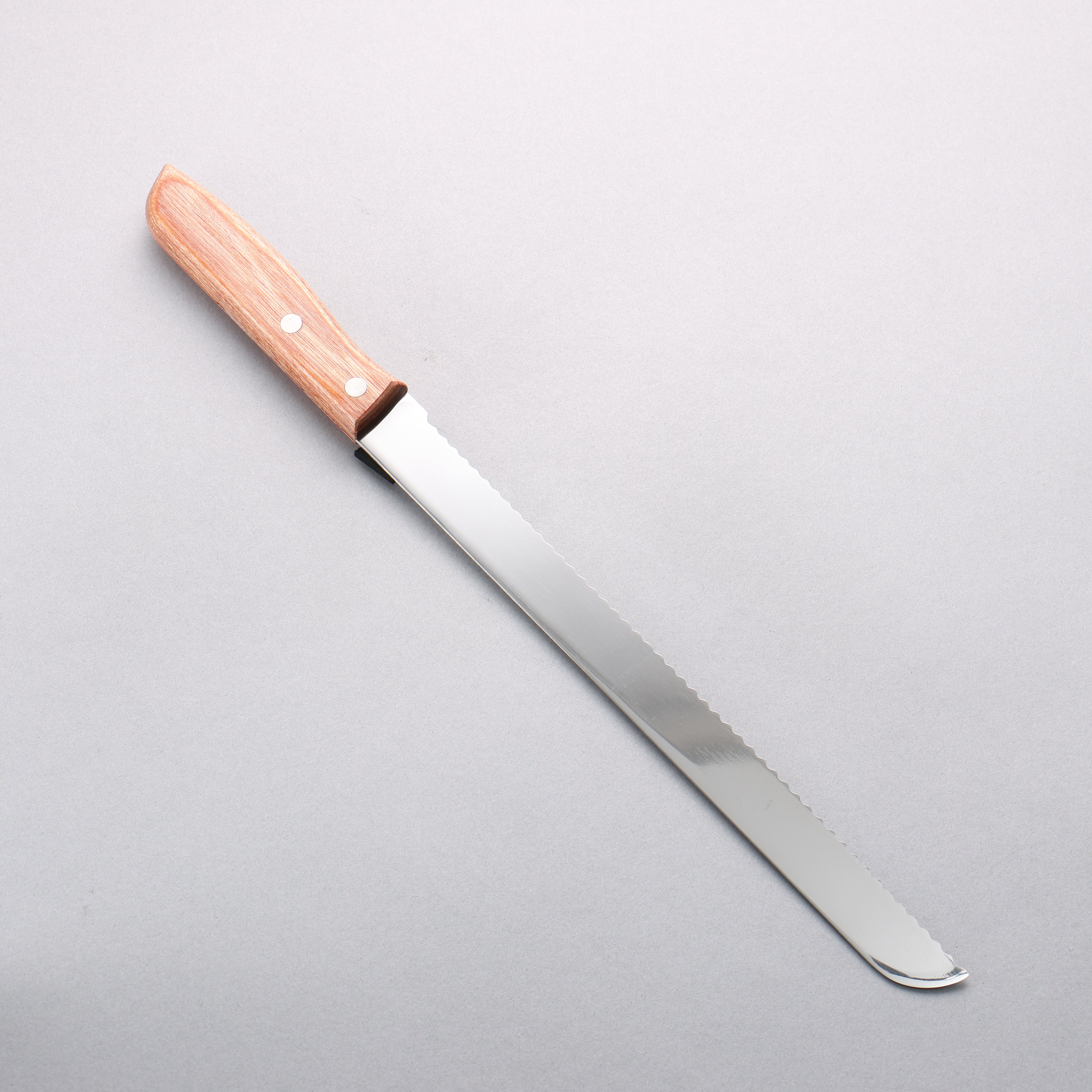 Kanetsune 555 Series DSR 1K6 Professional Bread Knife - 250mm Blade with Red Pakka Wood Handle - Perfect for Bakeries, Home Kitchens & Sourdough Bread Cutting