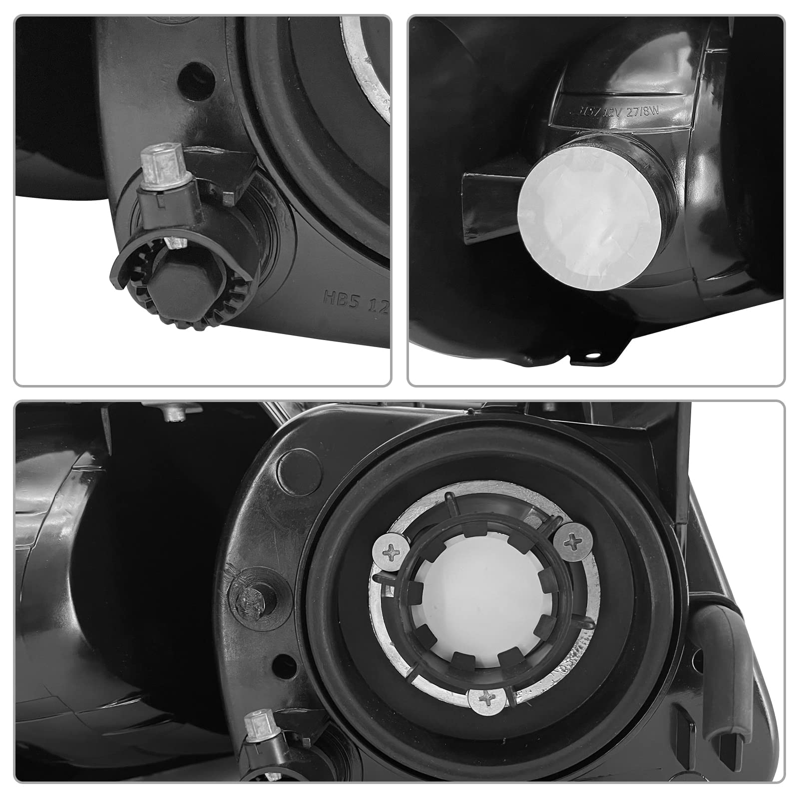 2001-2007 Dodge Caravan Headlight Assembly - Compatible with 01-07 Dodge Caravan, 01-03 Chrysler Voyager, 01-04 Chrysler Town and Country, 05-07 Town & Country (Base Model Only) - Direct Replacement for Improved Night Visibility & Safety Driving