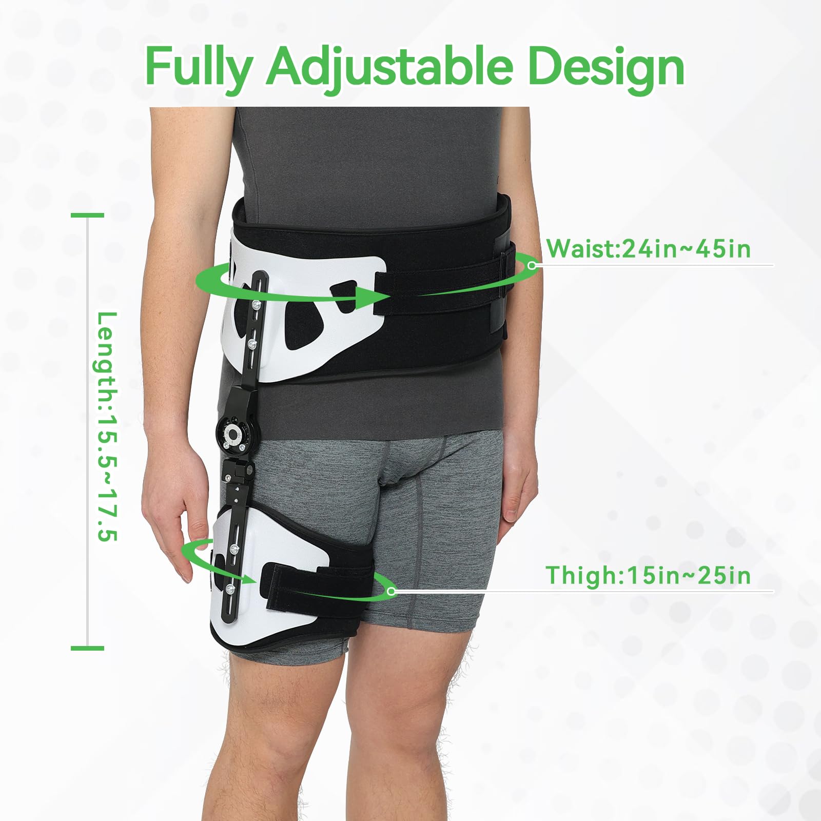 Orthomen Hip Abduction Brace - Post-Surgery Hip Protector Stabilizer for Joint Pain Relief & Compression Support - Ideal for Post-Op Recovery, Hip Dislocation & Arthritis Pain Management
