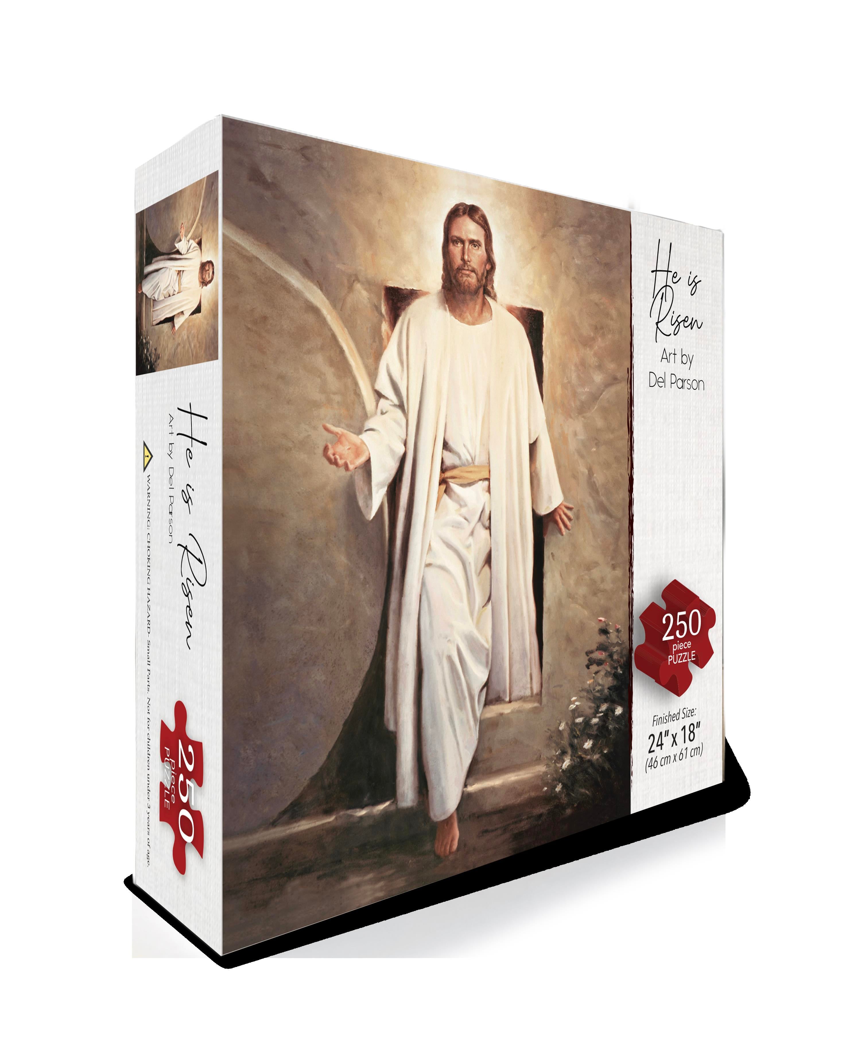 He is Risen Christian Jigsaw Puzzle - 500 Piece Religious Easter Puzzle for Adults & Families - Inspirational Bible Verse Puzzle for Home Decor & Sunday School Activities