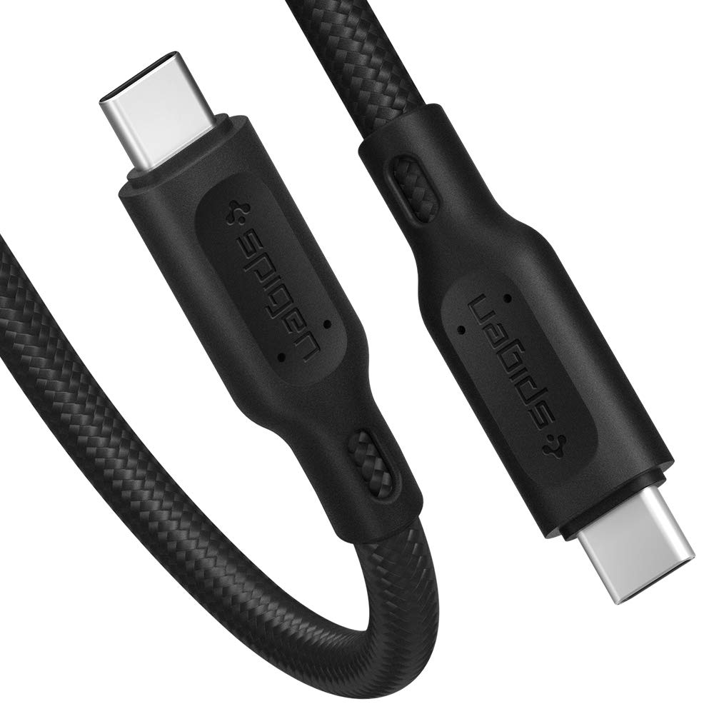 Spigen DuraSync USB C to C 3.2 Gen 1 Cable - 100W Fast Charging & 5Gbps Data Transfer - E-Mark Certified 1M Braided USB-C Cable for MacBook, iPad, Galaxy, Huawei, Pixel - Perfect for Home, Office & Travel Charging