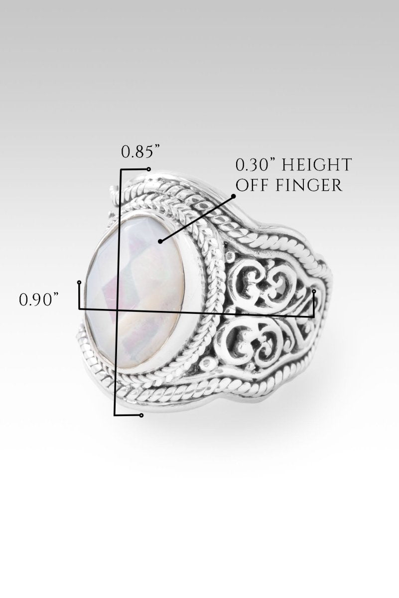 God's Grace Ring™ - Elegant White Mother of Pearl Jewelry for Women | Perfect for Weddings, Anniversaries & Special Occasions