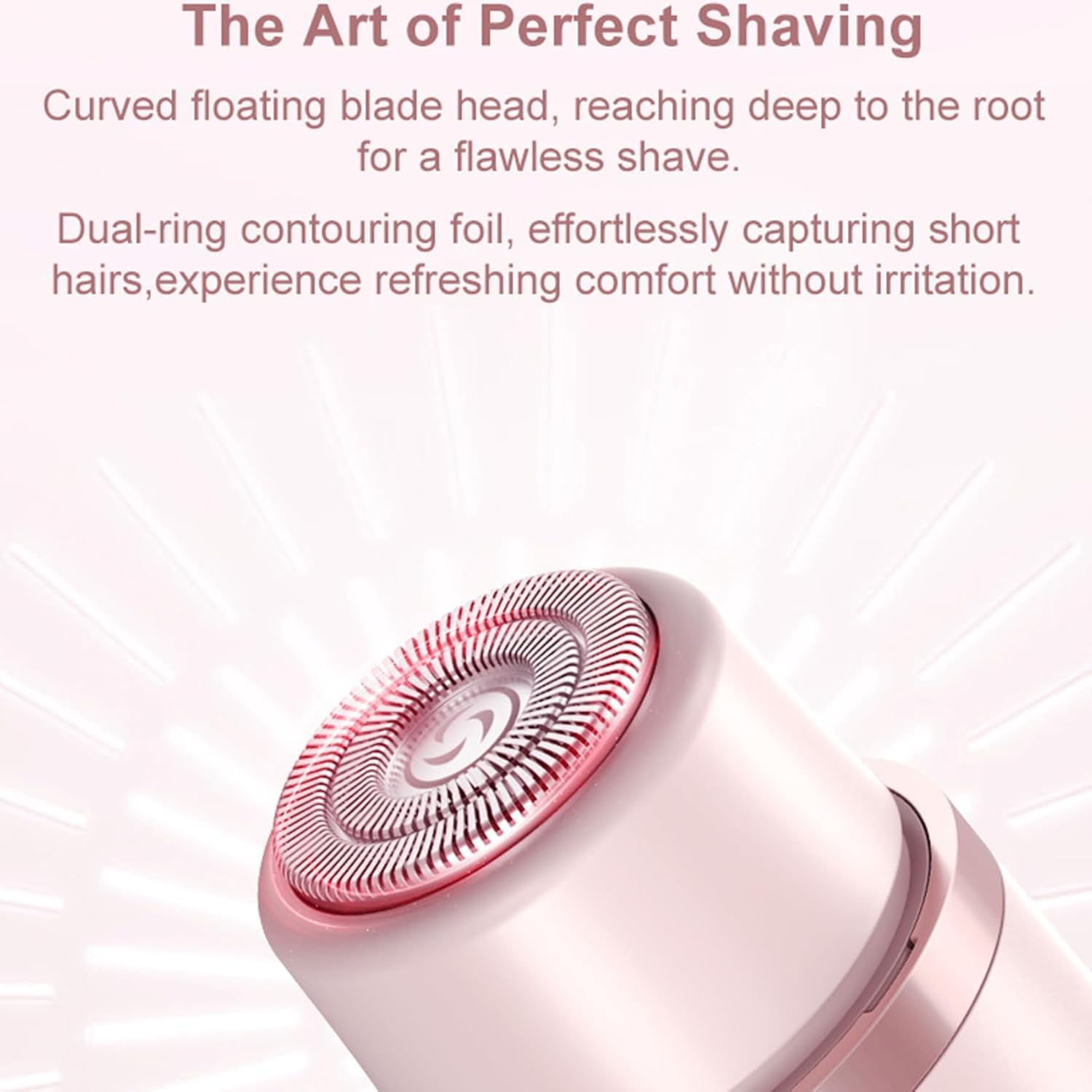 Velura Women's 2-in-1 Electric Shaver & Body Trimmer - Dual Head Wet/Dry Lady Razor for Bikini, Pubic Hair, Legs & Body Grooming (Pink) | Perfect for Travel, Gym & Quick Touch-Ups at Home