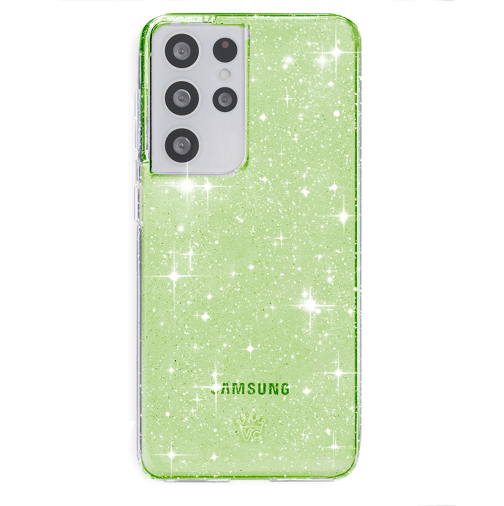 Samsung Galaxy Phone Case with Lime Stardust Design - Trendy Protective Cover for Everyday Use, Travel & Work