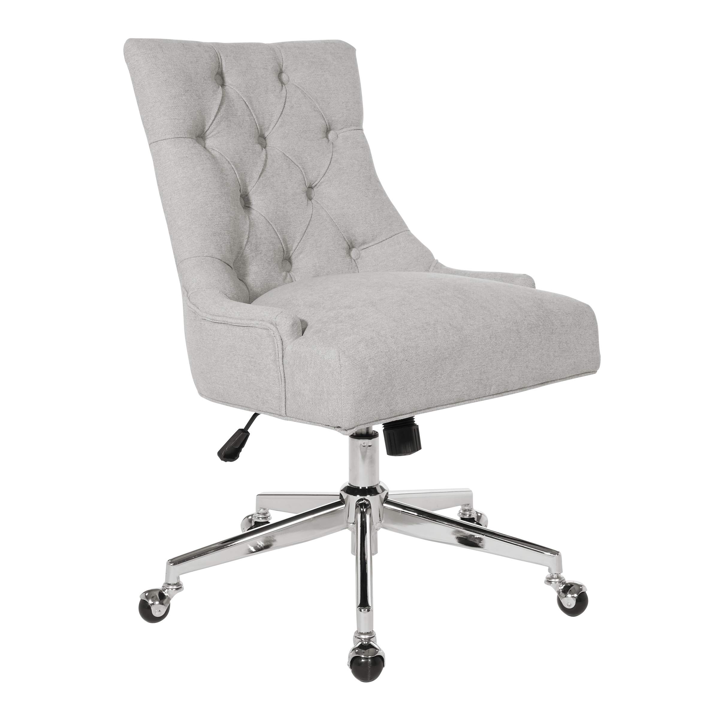 OSP Amelia Ergonomic Office Chair with Adjustable Height - Fog Gray Mesh Back Support for Comfort & Posture - Perfect for Home Office, Gaming & Workspaces