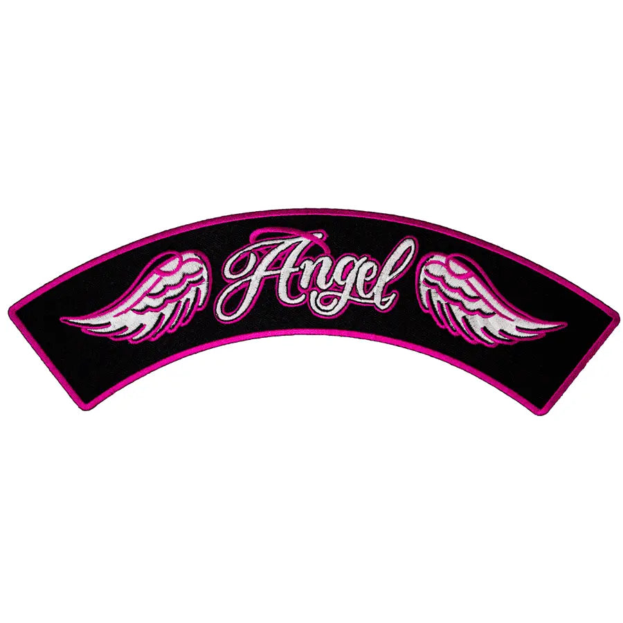 BOL Open Road Angel Patch - Embroidered Iron-On or Sew-On Badge for Bikers, Jackets, Vests & Backpacks - Perfect for Motorcycle Clubs, Gangs & Road Trips