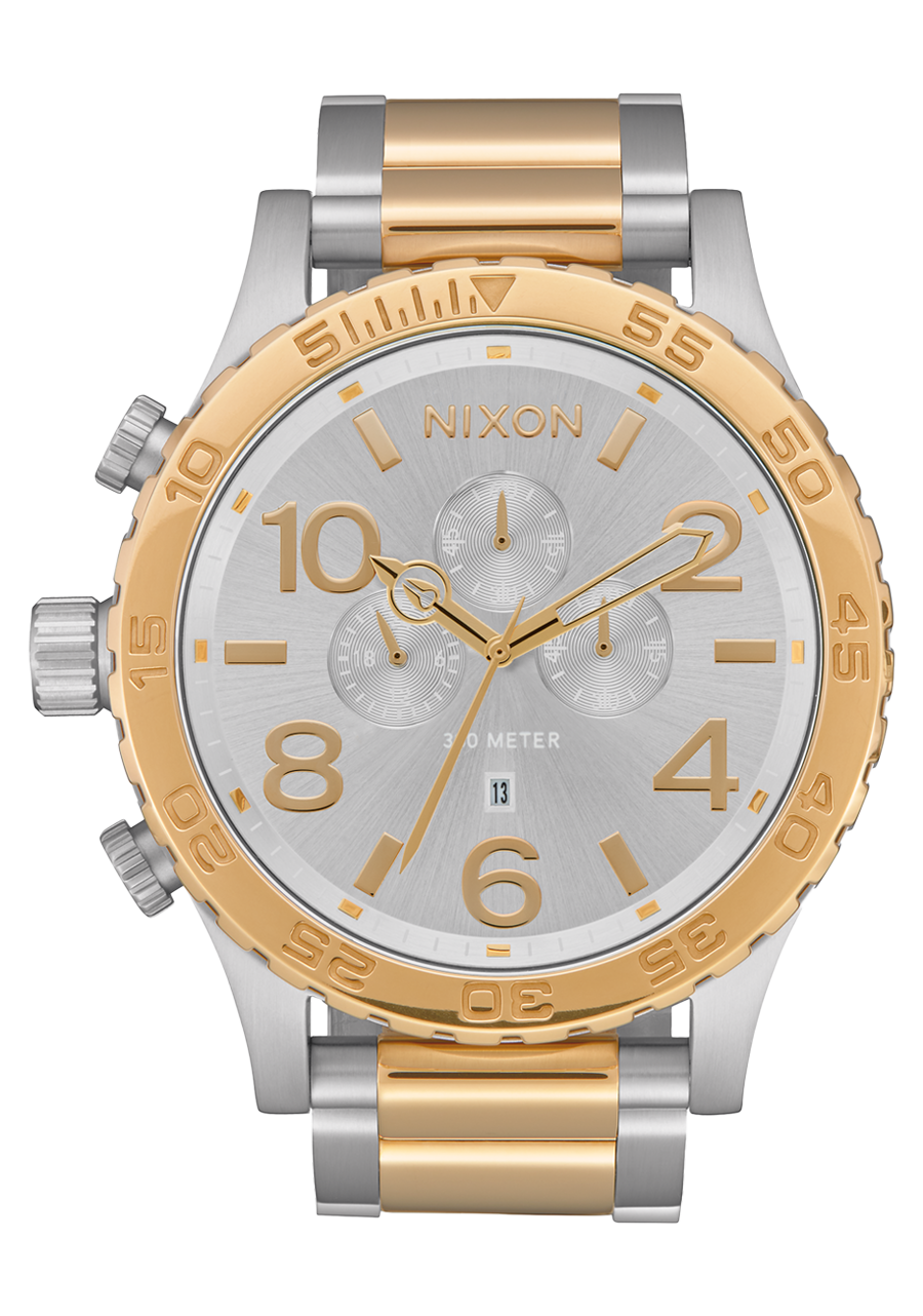 51 30 Chrono Watch - Silver & Gold Luxury Timepiece for Men - Perfect for Business, Casual & Formal Occasions