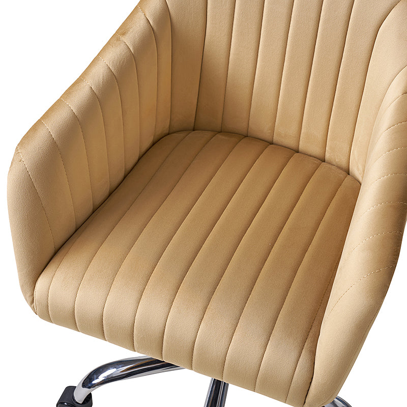 Theo Modern Velvet Office Chair with Tufted Back - Ergonomic Desk Chair for Home & Office Workspace, Comfortable Computer Gaming Chair for Long Hours Sitting