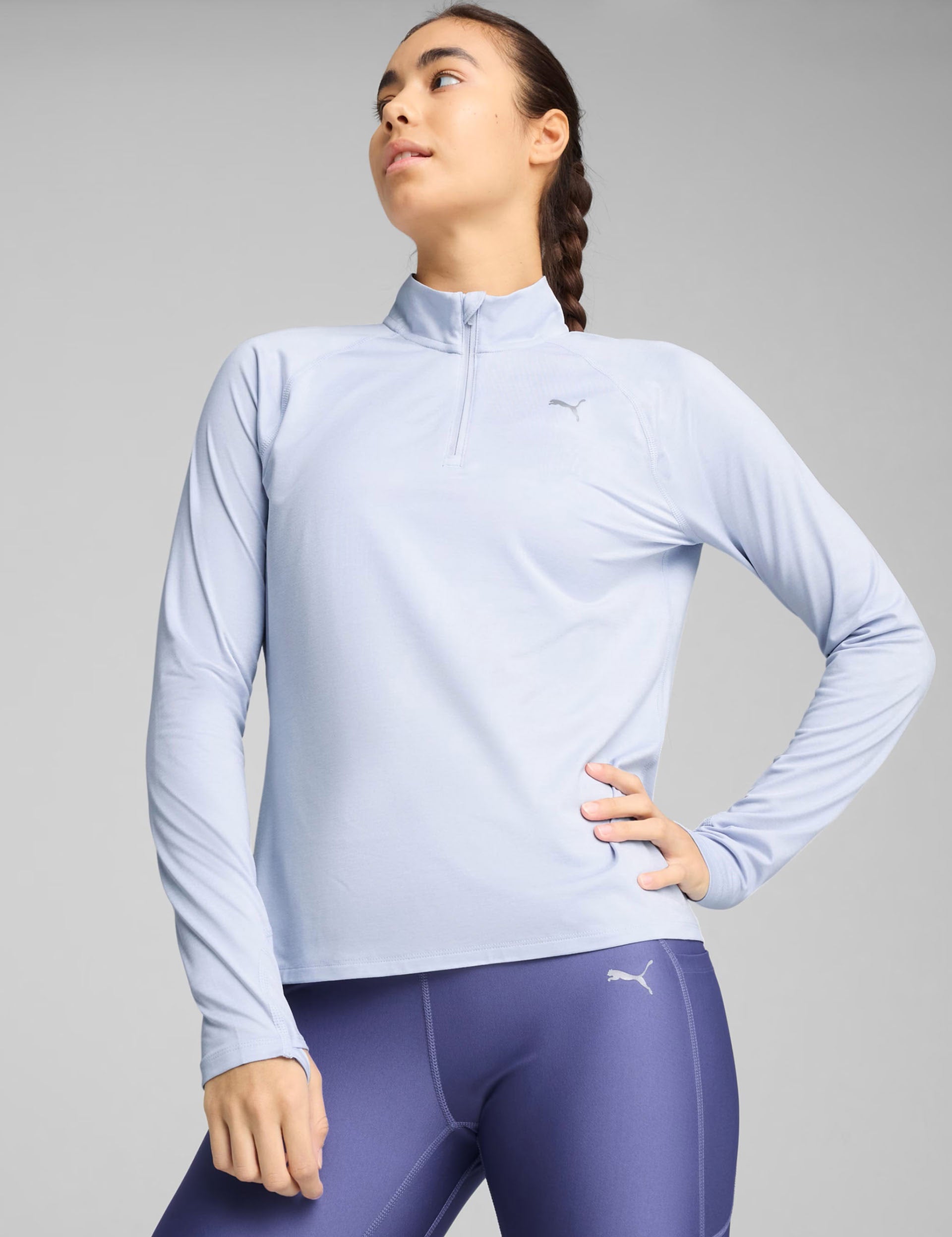 Run Velocity Cloudspun 1/4 Zip Pullover - Lightweight Performance Running Top for Cool Weather - Ideal for Jogging, Hiking & Outdoor Workouts