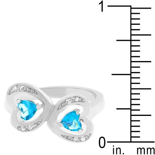 Mirrored Hearts Ring - Elegant Silver Heart Jewelry for Women, Perfect for Valentine's Day Gifts, Anniversaries & Romantic Occasions