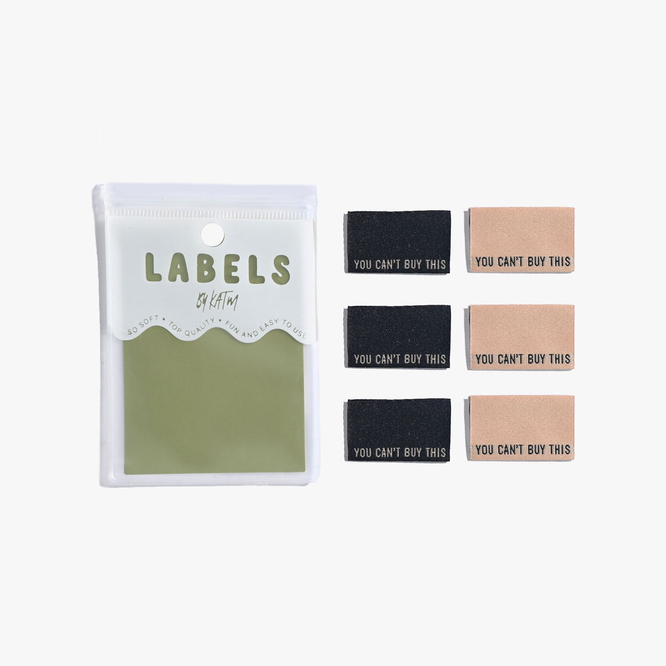 Kylie and the Machine - 6 Pack Sew-In Clothing Labels for DIY Garments - Perfect for Customizing Handmade Clothes, Gifts & Crafts