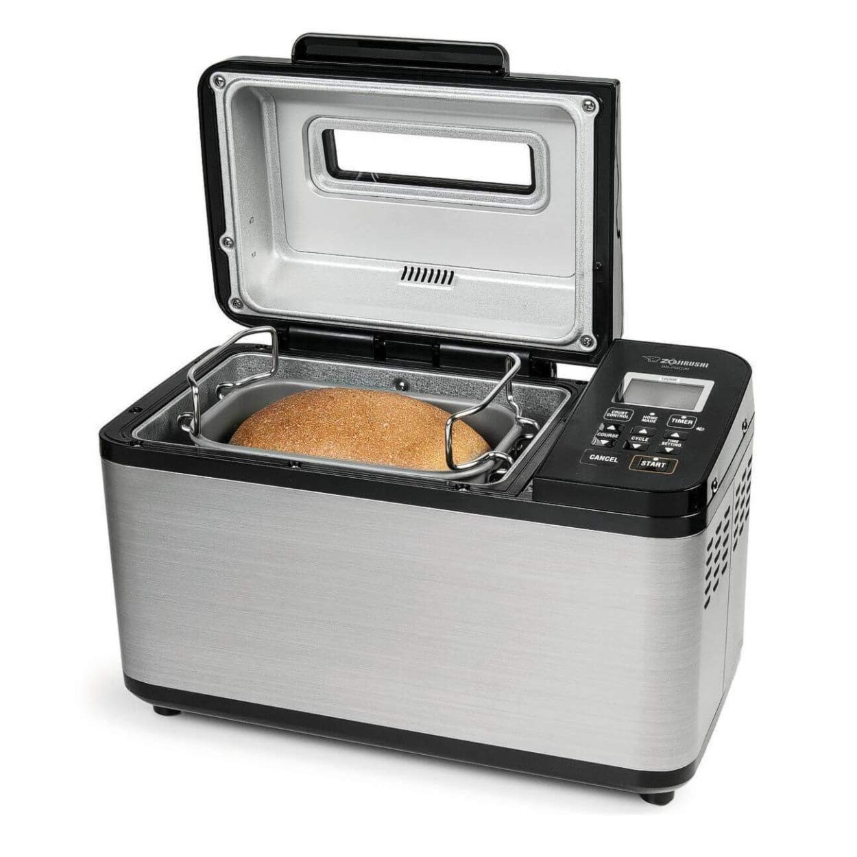 ZOJI BB-PDC20BA 2-Pound Stainless Steel Bread Maker Machine - Automatic Home Bakery Virtuoso Plus for Fresh Bread, Gluten-Free & Artisan Loaves - Perfect for Breakfast, Sandwiches & Family Dinners