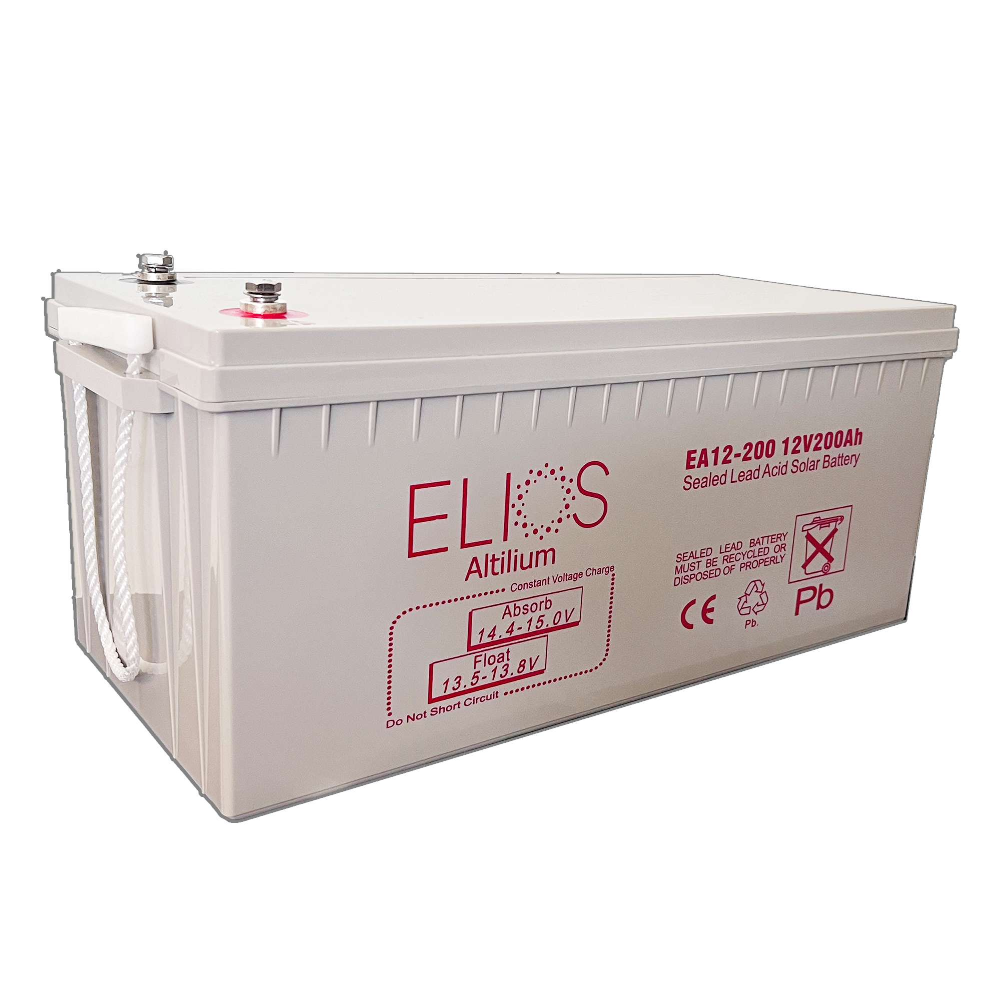 Elios Altilium EA12 200 Sealed Rechargeable AGM Lead Acid Battery 12V 200Ah - Perfect for Solar Power Systems, RV, Marine, and Off-Grid Applications