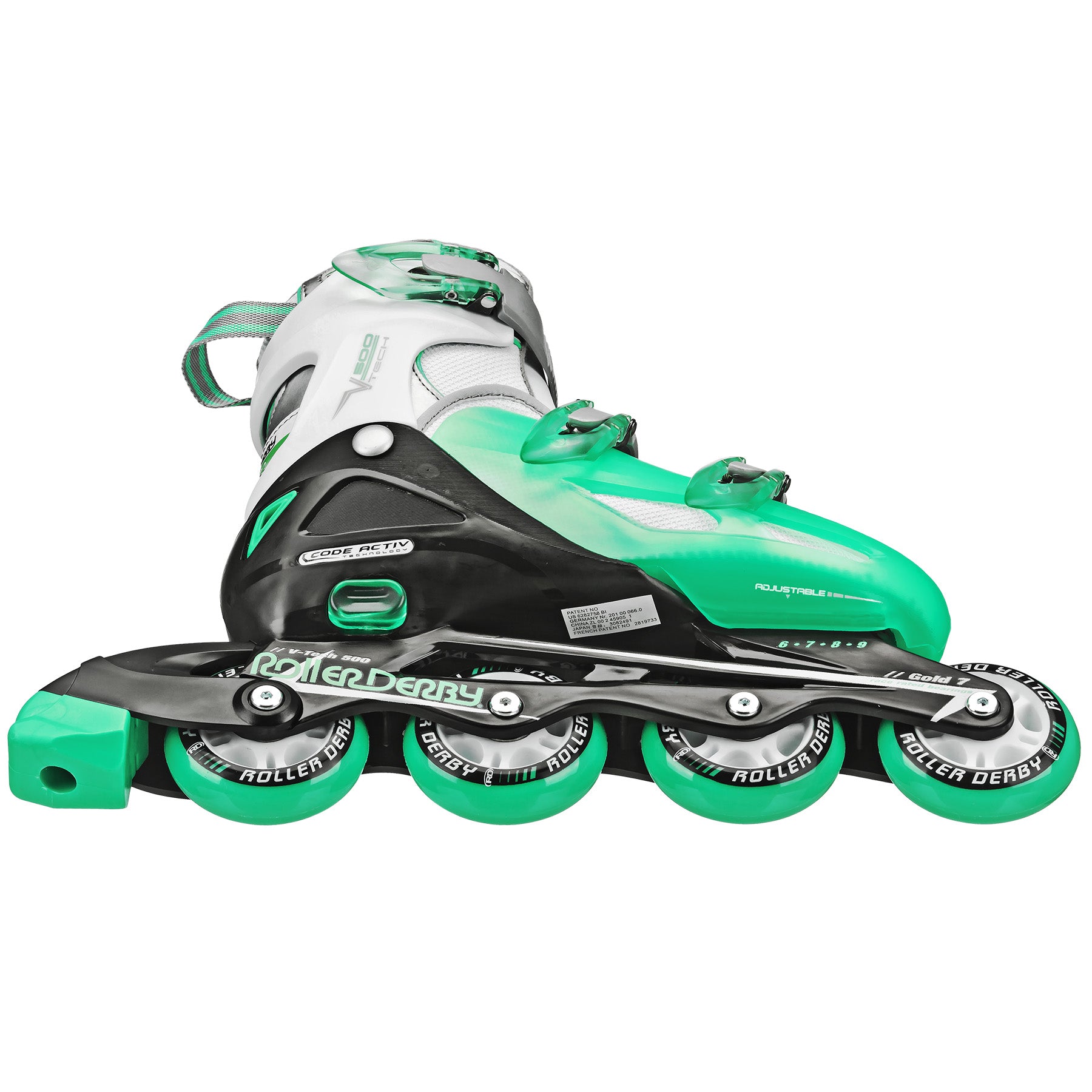 V Tech 500 Adjustable Women's Inline Skates - Perfect for Fitness, Outdoor Roller Skating & Recreational Sports