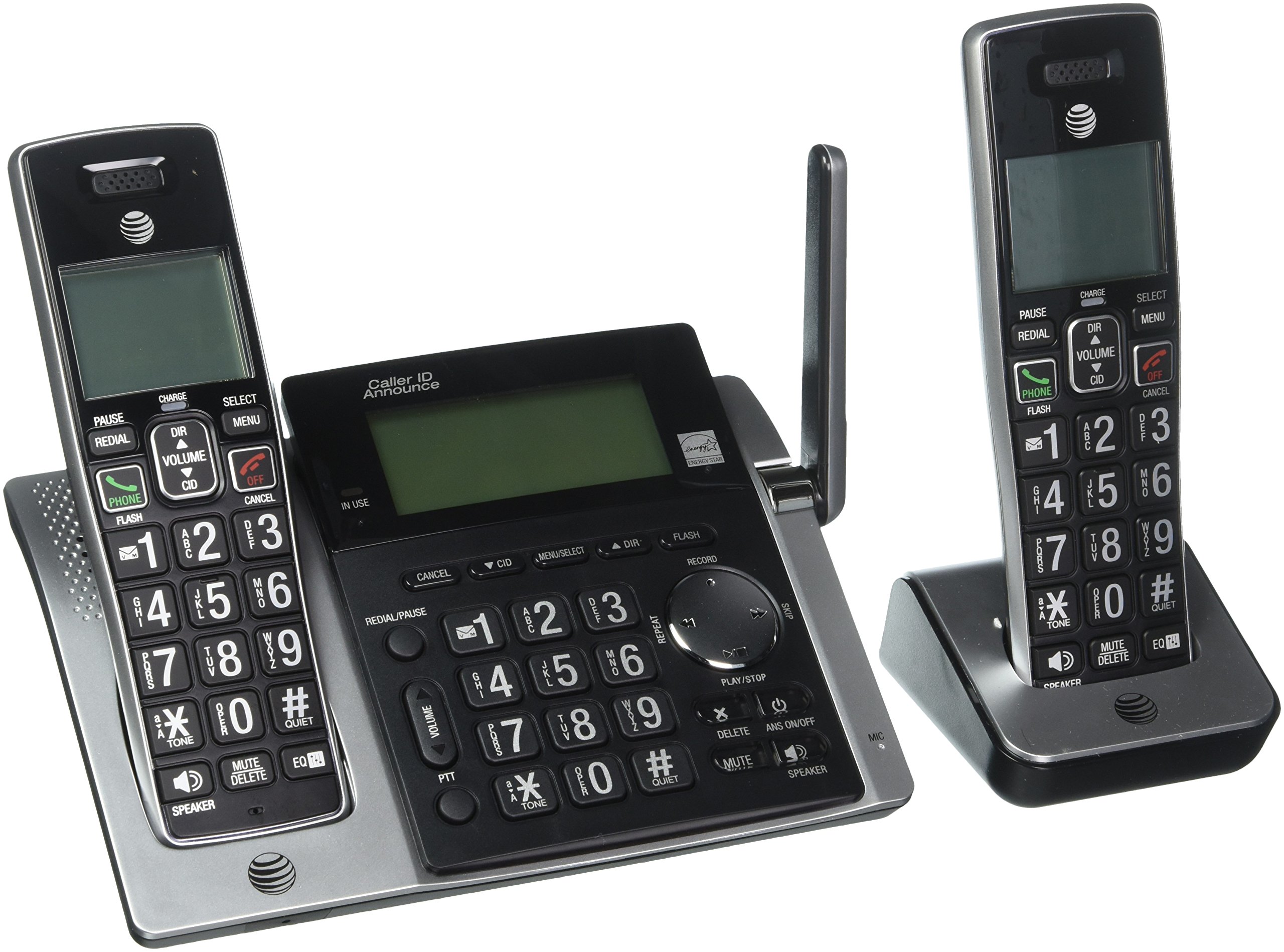AT&T WD-60737 DECT 6.0 Cordless Phone with Caller ID, Backlit Keypad & Answering System - Ideal for Home, Office & Elderly Users