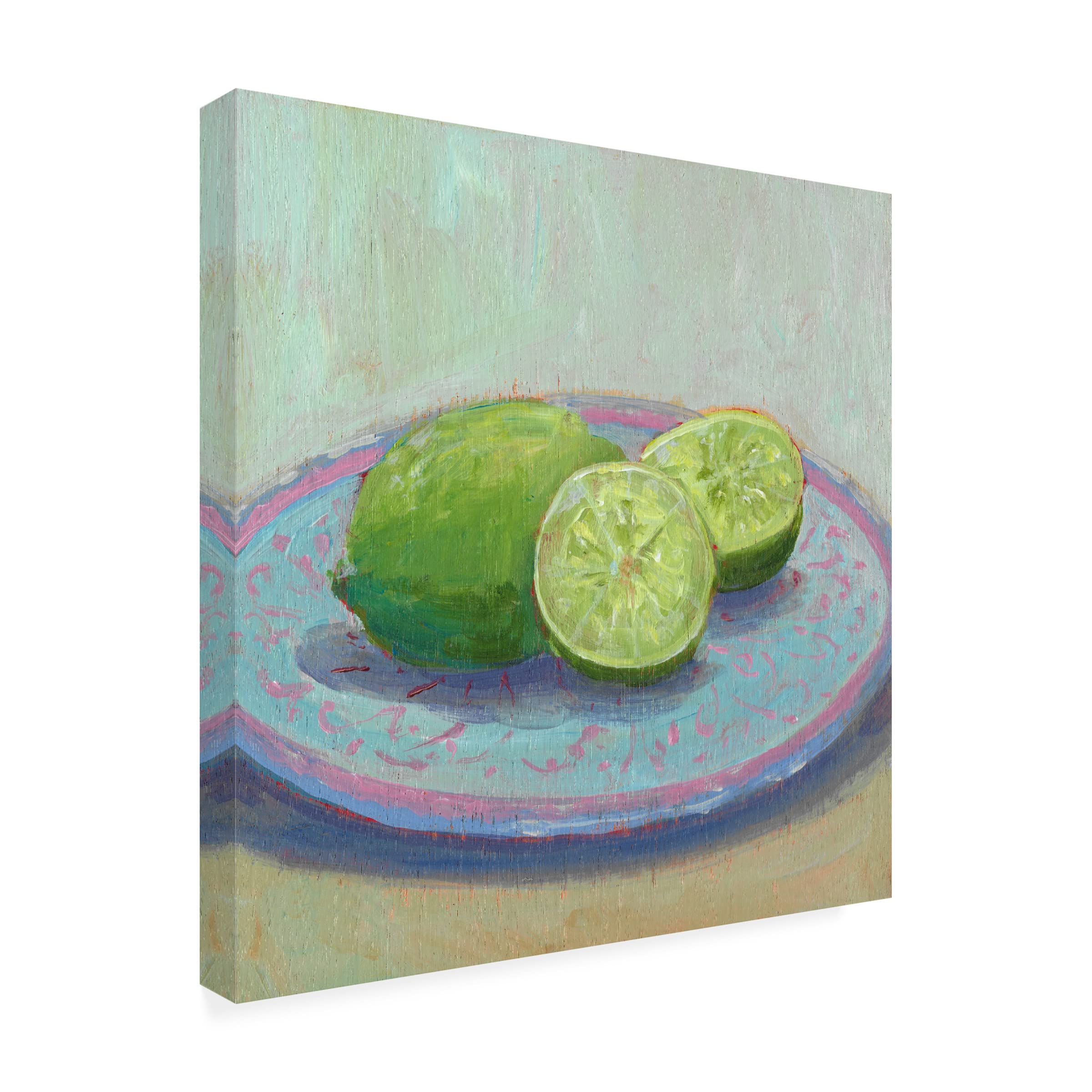 Trademark Fine Art 'Still Citrus II' Canvas Wall Art by Carol Young – Vibrant Fruit Painting for Kitchen, Dining Room & Home Decor