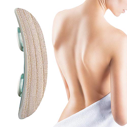 Hands-Free Back Scrubber with Natural Loofah - Exfoliating Shower Brush for Deep Cleansing & Skin Care - Perfect for Bath, Spa, and Relaxation at Home