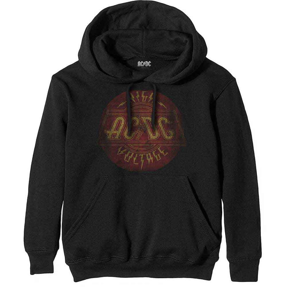 AC/DC High Voltage Vintage Pullover Hoodie - Rock Band Merchandise for Concerts & Casual Wear