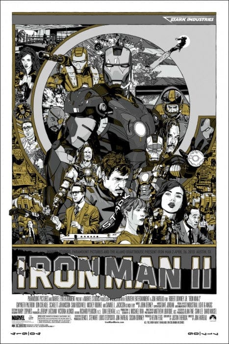 Iron Man 2 Movie Poster - Limited Edition Variant by Tyler Stout - Marvel Avengers Collectible Art Print for Home Theater & Comic Book Fan Decor