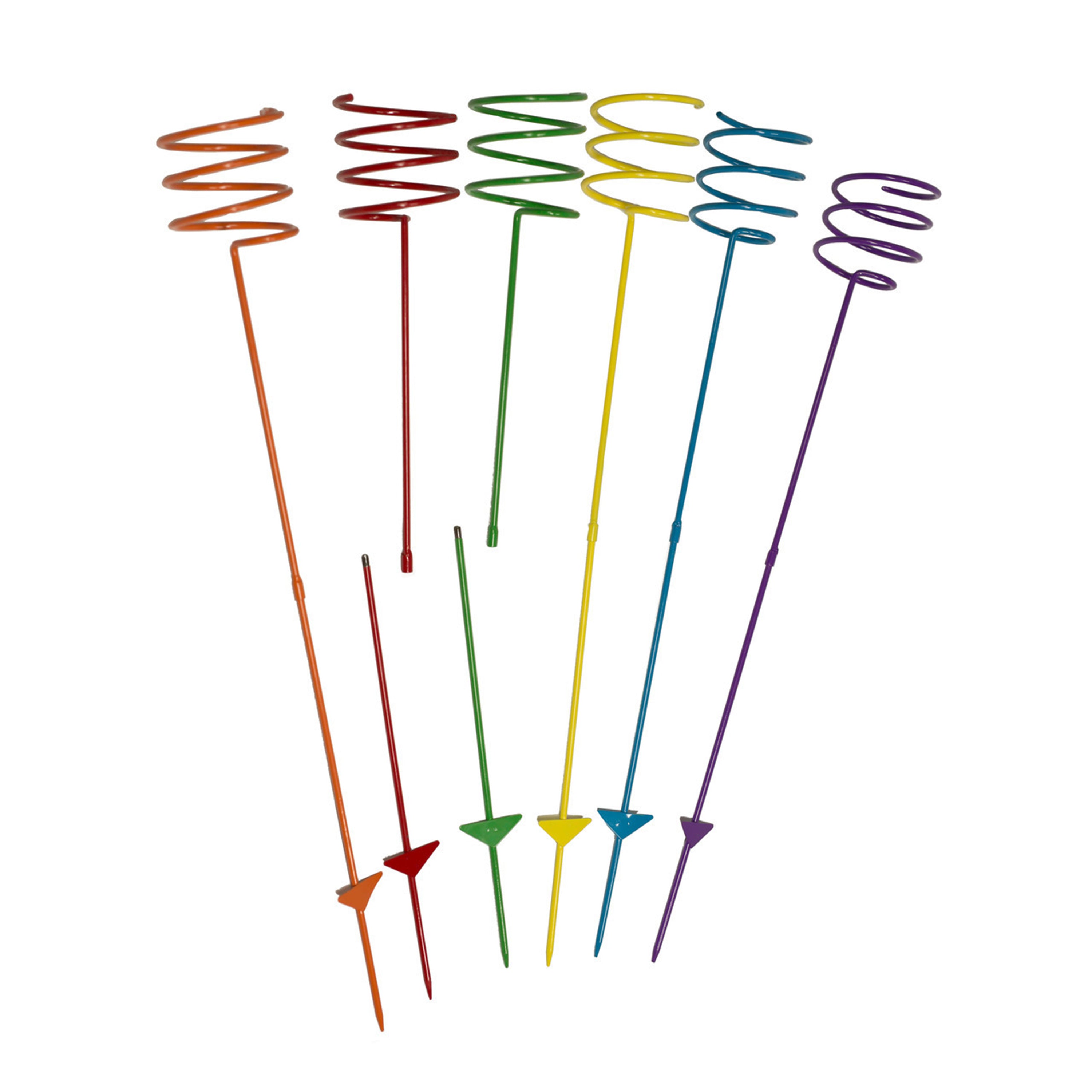 Sunnydaze Heavy Duty Metal Drink Holder Stakes - 4-Pack, Multicolor - Perfect for Outdoor Parties, BBQs, Picnics & Beach Use