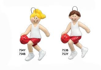 Personalized Basketball Christmas Ornament for Boys - Custom Brunette Player Decor - Perfect for Holiday Tree Decorations & Sports Fan Gifts